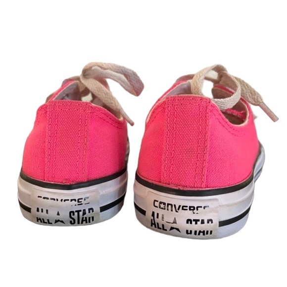 Converse All Star Ox Low Top Casual Tennis Shoes Sneakers Hot Pink Kids Size 2 - Picture 6 of 7